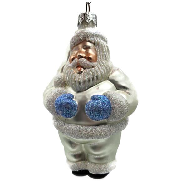 Patricia Breen Ho Ho Ho Santa Claus Pearl Glittered Dots Christmas Tree Ornament - Picture 1 of 12